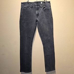 Volcom Vorta Slim Straight Black Jeans Size 34